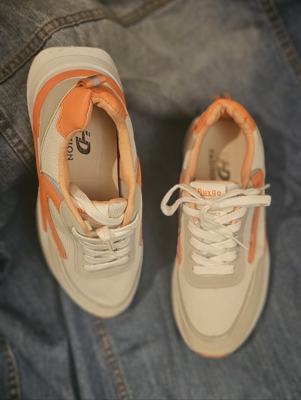 Orange And White Sneaks 8